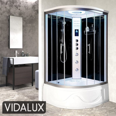 Vidalux Miami 1050 Steam Shower Cabin - Black