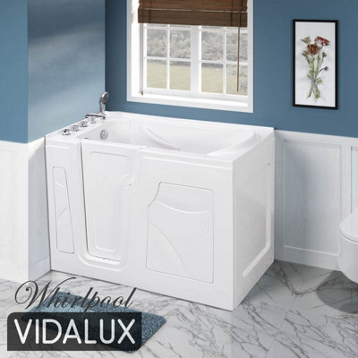 Vidalux Ashford 1200 Whirlpool & Airspa Easy Access Walk-In BathLeft Hand from B&Q