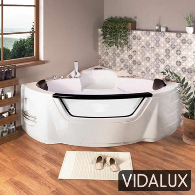 Vidalux Wb13 Premium 1350 X 1350 Corner Whirlpool & Airspa Bath from B&Q