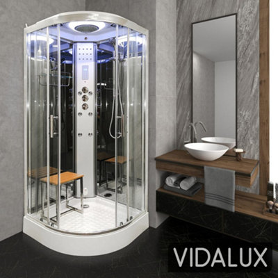 B&Q -  Ss90 Quadrant Steam Shower EnclosureMirror Glass