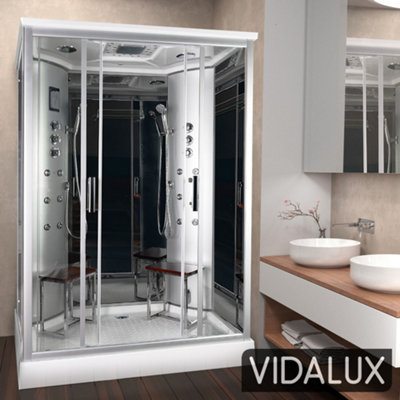 B&Q -  Tempest Twin 1400 X 900 2 Person Steam Shower Cabin