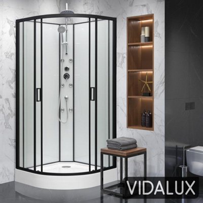 Vidalux Kontrast CC 900 x 900 Quadrant Hydro Shower Cabin - Image 2