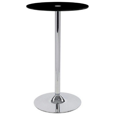  - Horizon Poseur Table Round Black Glass