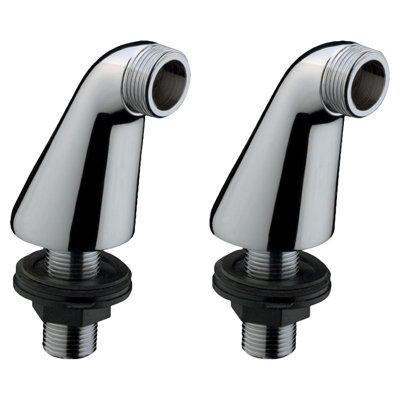 B&Q -  Pair Of Chrome Deck Mounted Bath Filler Shower Mixer Tap Legs Adapter Extension