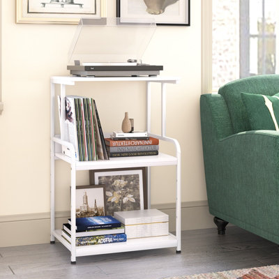 Huhote 3 Tier Large White Rolling Printer Cart With Wheels Storage Printer Stand Multifunctional Trolley For Office Home Kitchen from B&Q