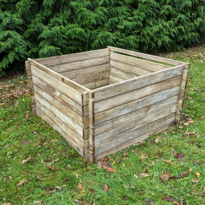 605 Litre Wooden Compost Bin - Medium Composter by Woven Wood™