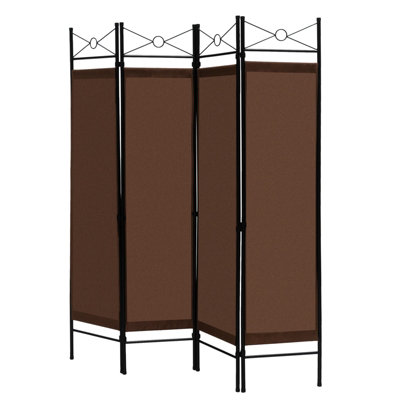 B&Q -  182Cm Room Divider 4-Panel Folding Steel Frame Divider