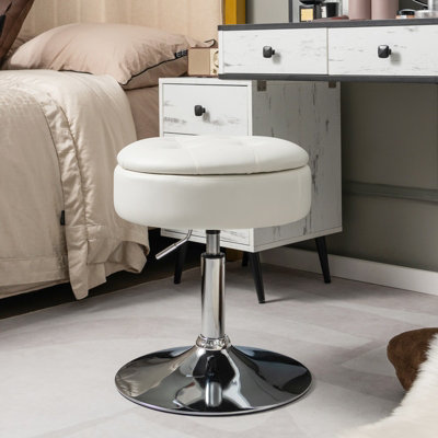 Costway Tufted Vanity Stool Footrest Accent Storage Ottoman W/ Reversible Lid from B&Q
