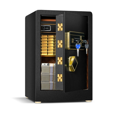Costway 30L Digital Security Safe Box Electronic Money Cash Jewelry Deposit With 4 Keys