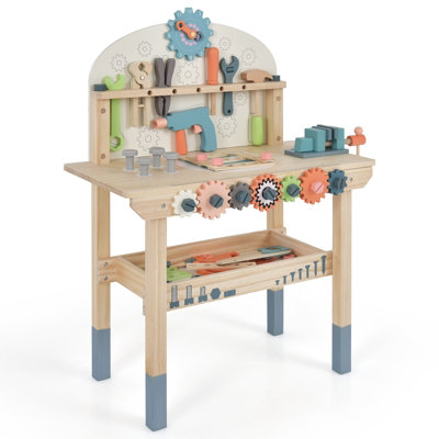 B&Q -  Kids Play Tool Workbench Large Wooden Tool Bench W/ Rich Tool Set