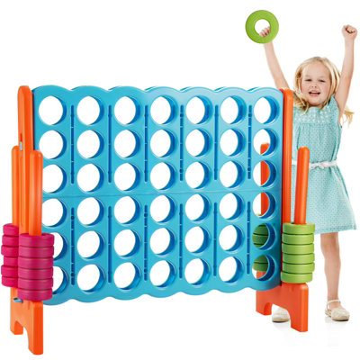 Costway Giant 4 In A Row Jumbo 4-To-Score Giant Game Set For Kids And Adults 4In
