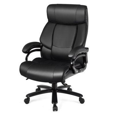 B&Q -  Big &tall Office Chair Swivel Padded Executive Chair Ergonomic Computer Desk Chair Adjustable Height