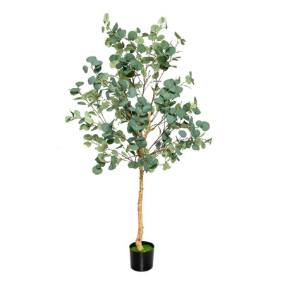 Costway 165Cm Artificial Eucalyptus Tree Fake Decorative Houseplant With Plastic Pot from B&Q