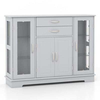 Costway Kitchen Buffet Server Sideboard Wooden Storage Cupboard Cabinet Elegant Design