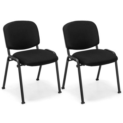 Costway Set Of 2 Meeting Room Office Chairs Stackable Office Guest Mesh Chairs W/ Padded Cushion