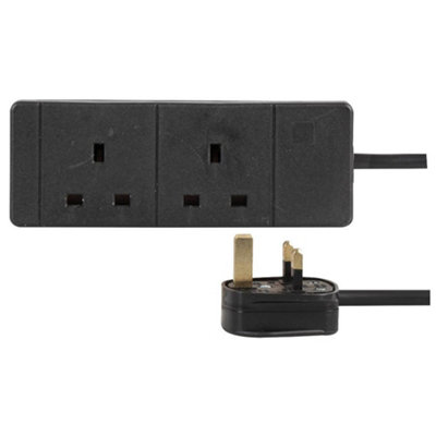 Pro Elec Black Mains Extension Lead, Gang, 10M, Size 2