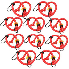 60cm / 24" Heavy Duty Bungee Cord Strap Tie Down Holder with Hooks 10pc