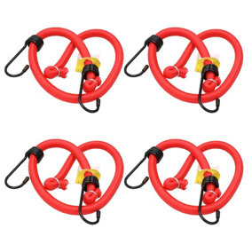 60cm / 24" Heavy Duty Bungee Cord Strap Tie Down Holder with Hooks 4pc