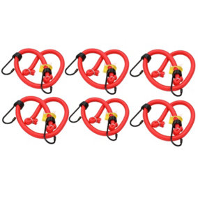 60cm / 24" Heavy Duty Bungee Cord Strap Tie Down Holder with Hooks 6pc