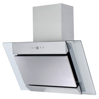 White angled cooker store hoods 60cm