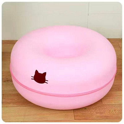 60CM Cats Tunnel Natural Felt Pet Cat Cave Bed Nest Round House Donut Interactive Toy Size L PINK (Cat) Price Comparisons | Compare The Build