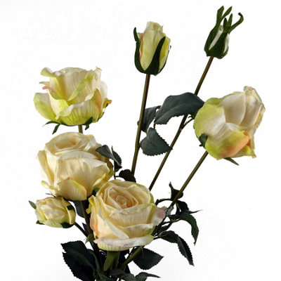60cm Cream Rose Artificial Flowers