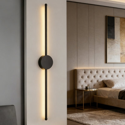 Simple ABS & Iron Wall Sconce – Indoor Vanity Light – 2 LED Warm Lights – Orange/Green/Pink – For Bedroom, Bathroom, Stairs, Hallway