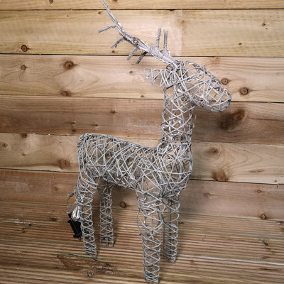 Wooden reindeer led christmas decoration