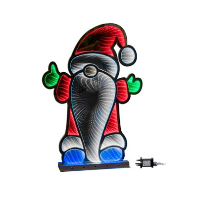 60cm Infinity Christmas Santa on Metal Base with Multi Coloured LEDs