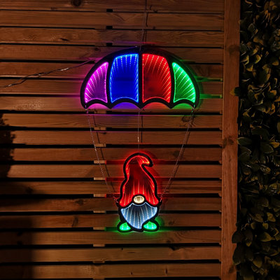 60cm Infinity Light up Hanging Parachute Gonk Christmas Decoration with Multi Coloured LEDs Price Comparisons | Compare The Build
