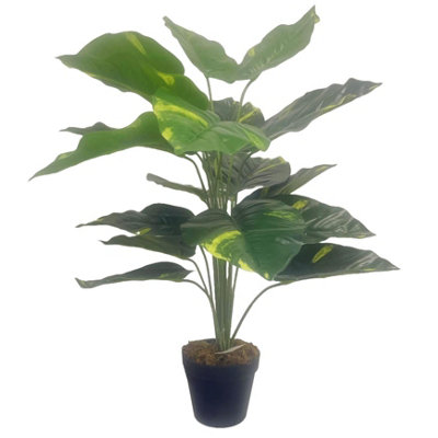 60cm Leaf Design UK Realistic Large Artificial Foliage Plant with Pot