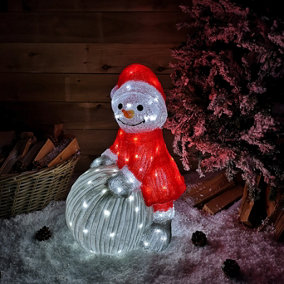 60cm LED Indoor Outdoor Acrylic Snowman Christmas Decoration