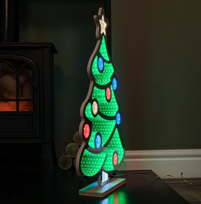 60cm Light up Christmas Tree Infinity Decoration with Multi-Coloured LEDs