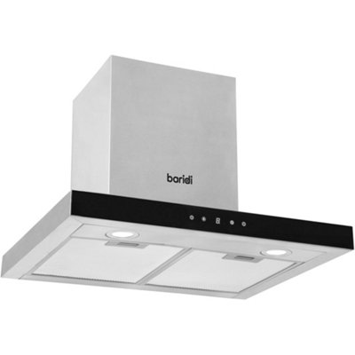 60cm Modern Steel T Style Cooker Hood with Carbon Filters - Powerful Kitchen Extractor Fan Price Comparisons | Compare The Build
