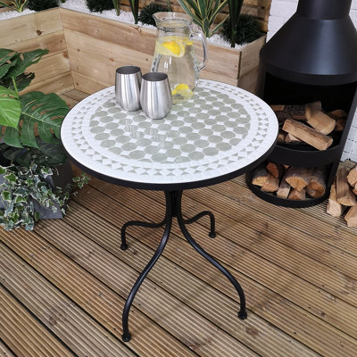 Small outdoor on sale mosaic table