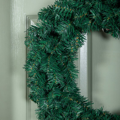 2022white × green christmas wreathe① 60cm Samuel Alexander Plain Green Artificial Hanging Christmas