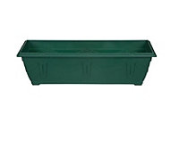 60cm Slim Plastic Venetian Window Box Trough Planter Pot Green Colour