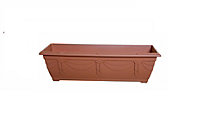 60cm Slim Plastic Venetian Window Box Trough Planter Pot Terracotta Colour