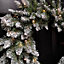 60cm Snow Tipped Christmas Wreath with 50 Warm White LEDs and 160 Bullet Tips