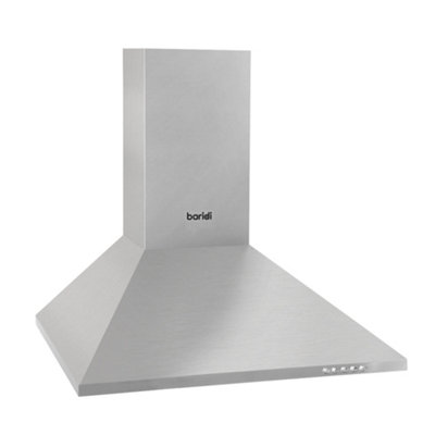 60cm STEEL Chimney Style Cooker Hood & Carbon Air Filters Kitchen Extractor Fan - 9