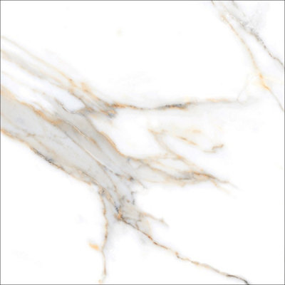 60cm x 60cm Miami Marble Effect High Gloss Floor and Wall Tiles 20 Tiles 7.2 Sqm