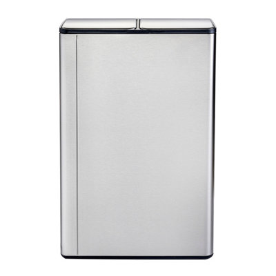 60L Double Compartment Kitchen Bin Stainless Steel Rubbish Pedal - 8