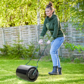 Manual lawn mower on sale with roller