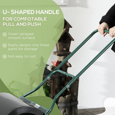 60L Steel Garden Roller Push Pull w/ Fillable Cylinder Water Rolling Drum - 6