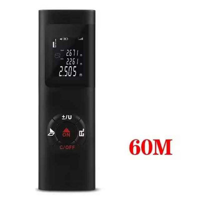 60m Laser Distance Meter - USB Rechargeable Digital Range Finder