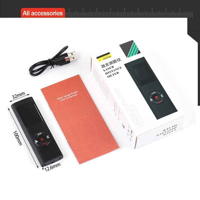 60m Laser Distance Meter - USB Rechargeable Digital Range Finder