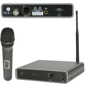 60m Wireless Microphone Receiver System UHF Handheld Dynamic Karaoke Tannoy Kit