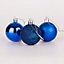 60mm/18Pcs Christmas Baubles Shatterproof Blue,Tree Decorations