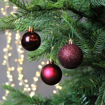 Maroon christmas ornaments discount