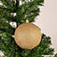 60mm/18Pcs Christmas Baubles Shatterproof Champagne Gold,Tree Decorations